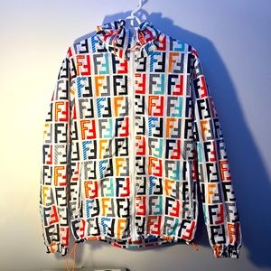 Fendi Hooded Windbreaker Jacket